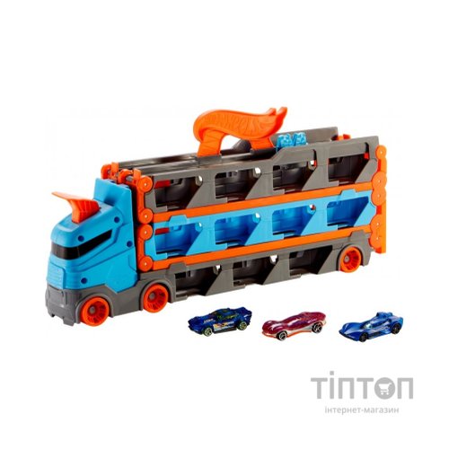 Ігровий набір Hot Wheels Вантажівка-транспортер "Суперперегони" (GVG37)