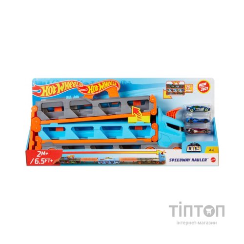 Ігровий набір Hot Wheels Вантажівка-транспортер "Суперперегони" (GVG37)