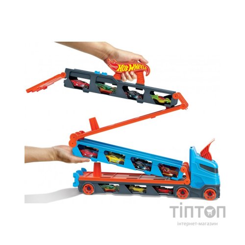 Ігровий набір Hot Wheels Вантажівка-транспортер "Суперперегони" (GVG37)