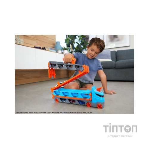 Ігровий набір Hot Wheels Вантажівка-транспортер "Суперперегони" (GVG37)