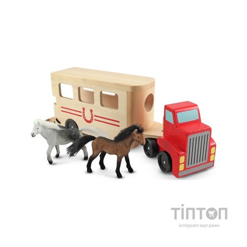 Ігровий набір Melissa&Doug автомобіль-причіп для коней (MD14097)