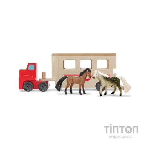 Ігровий набір Melissa&Doug автомобіль-причіп для коней (MD14097)