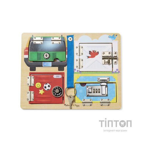 Ігровий набір Melіssa&Doug Дерев'яна дошка з засувками і блокуванням (MD19540)