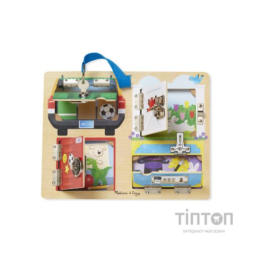 Ігровий набір Melіssa&Doug Дерев'яна дошка з засувками і блокуванням (MD19540)