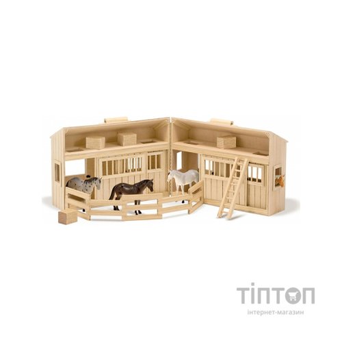 Ігровий набір Melissa&Doug Дерев'яна конюшня з конячками (MD3704)