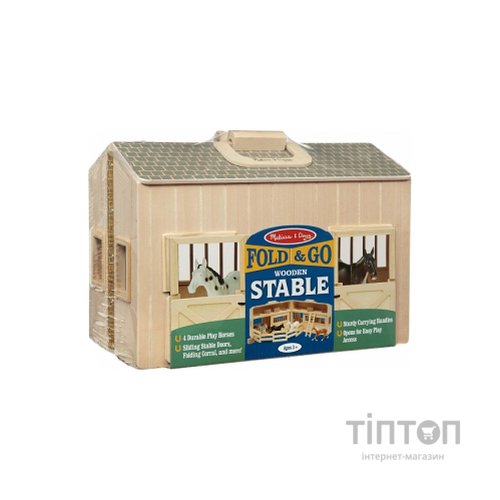 Ігровий набір Melissa&Doug Дерев'яна конюшня з конячками (MD3704)