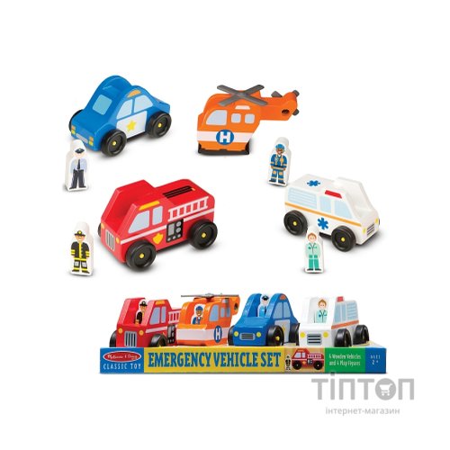 Ігровий набір Melissa&Doug Дерев'яний аварійний набір Транспорт (MD19285)