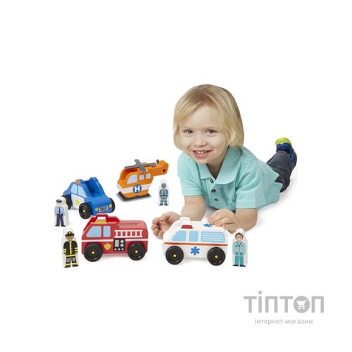 Ігровий набір Melissa&Doug Дерев'яний аварійний набір Транспорт (MD19285)