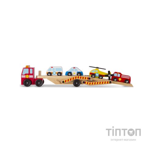 Ігровий набір Melissa&Doug Дерев'яний аварійний перевізник-трейлер (MD14610)
