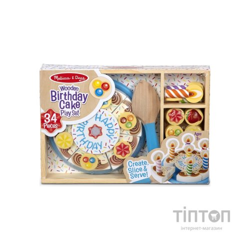 Ігровий набір Melissa&Doug дерев'яний "День народження-торт" (MD10511)