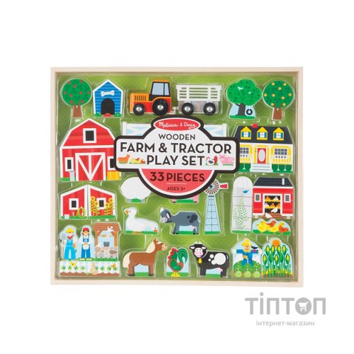 Ігровий набір Melissa&Doug дерев'яний "Ферма і трактор" (MD14800)