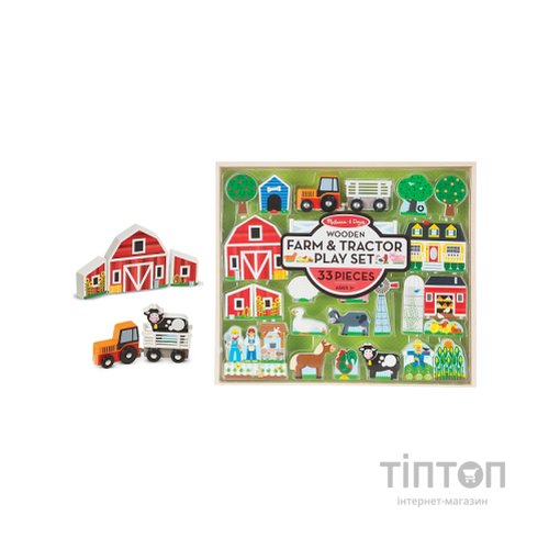 Ігровий набір Melissa&Doug дерев'яний "Ферма і трактор" (MD14800)