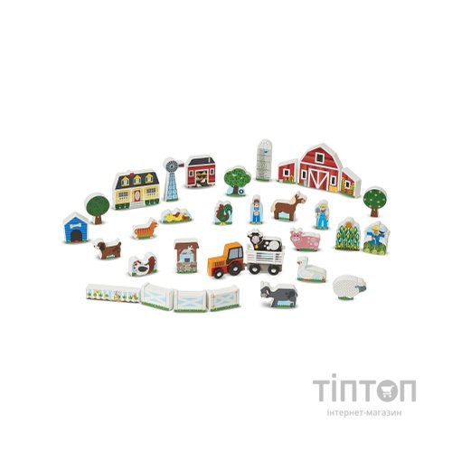 Ігровий набір Melissa&Doug дерев'яний "Ферма і трактор" (MD14800)