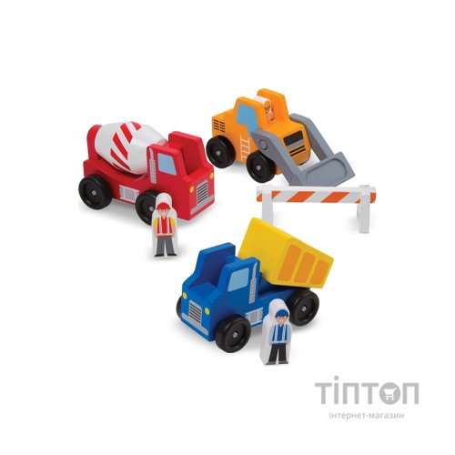 Ігровий набір Melissa&Doug Дерев'яний набір "Будівельні машинки" (MD656)
