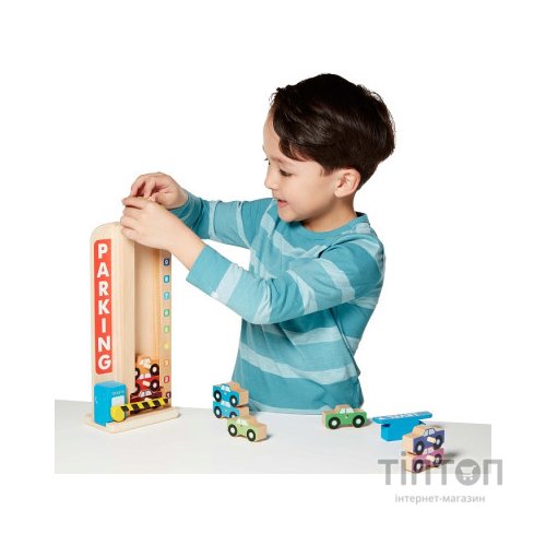 Ігровий набір Melissa&Doug дерев'яний "Паркування та машинки" (MD15182)