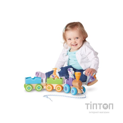 Ігровий набір Melissa&Doug дерев'яний потяг з тваринами (MD14608)