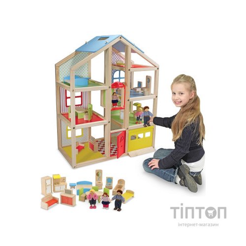 Ігровий набір Melissa&Doug Ляльковий будиночок з підйомником і меблями (MD2462)