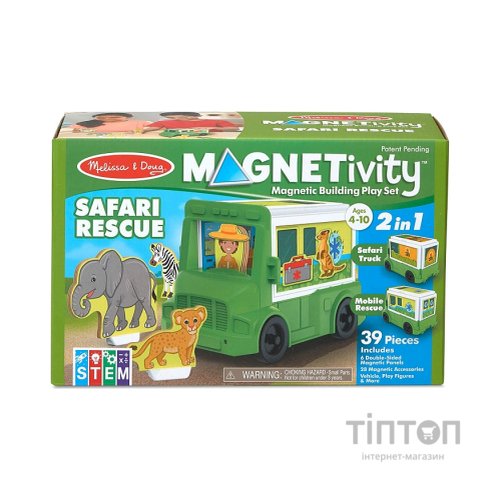 Ігровий набір Melissa&Doug магнітний Сафарі - рятувальна машина (MD30666)