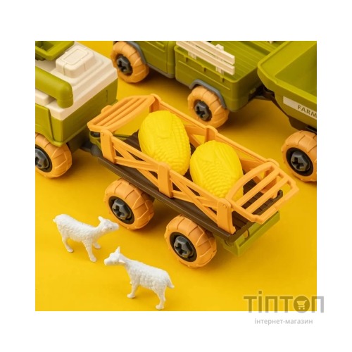 Ігровий набір Otamanko Веселий хутір (комбайн із причепом, вантажівка з причепом і вівці) (8833)
