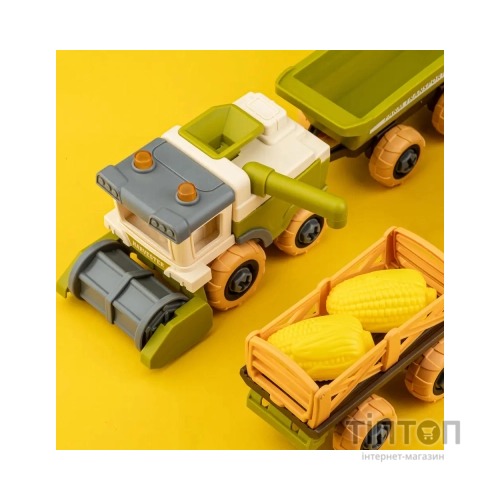 Ігровий набір Otamanko Веселий хутір (комбайн із причепом, вантажівка з причепом і вівці) (8833)
