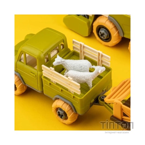 Ігровий набір Otamanko Веселий хутір (комбайн із причепом, вантажівка з причепом і вівці) (8833)