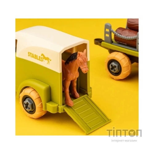 Ігровий набір Otamanko Веселий хутір (трактор із двома причепами, кінь і вівці) (8831)