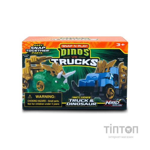 Ігровий набір Road Rippers машинка і зелений трицератопс (20074)