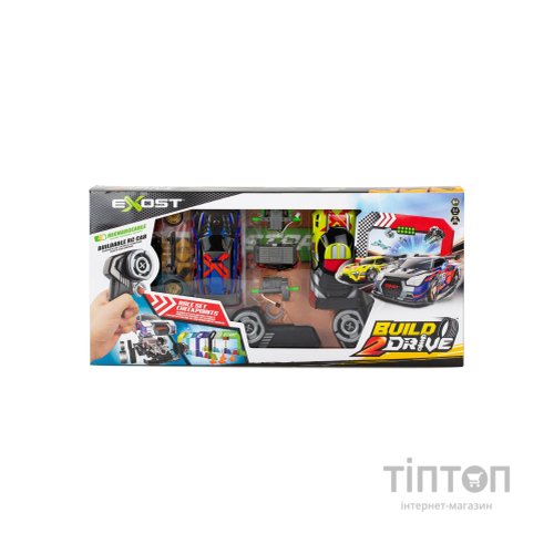 Ігровий набір Silverlit BUILD 2 DRIVE DUO PACK RACE SET, РК, 2,4 GHz (ГГц), жовта та синя (20705)