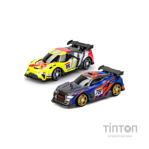 Ігровий набір Silverlit BUILD 2 DRIVE DUO PACK RACE SET, РК, 2,4 GHz (ГГц), жовта та синя (20705)