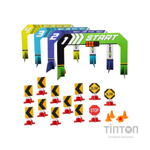 Ігровий набір Silverlit BUILD 2 DRIVE DUO PACK RACE SET, РК, 2,4 GHz (ГГц), жовта та синя (20705)