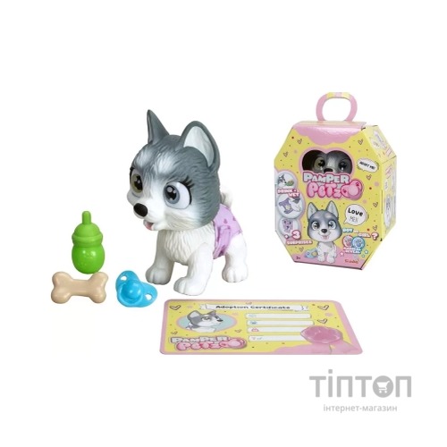 Ігровий набір Simba Пампер Петс. Хаскі, що п' є та пісяє, з кольоровою лапкою, 3 аксесуари.-сюрпризи (5950135)