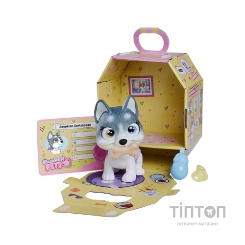 Ігровий набір Simba Пампер Петс. Хаскі, що п' є та пісяє, з кольоровою лапкою, 3 аксесуари.-сюрпризи (5950135)
