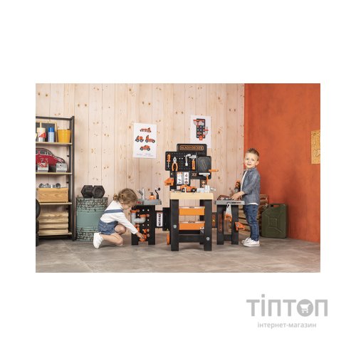 Ігровий набір Smoby Блек + Деккер. Мега Майстерня 3 в 1, 100 аксесуарів (360726)