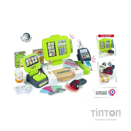 Ігровий набір Smoby Електронна каса з терміналом вагами та звуковим сканером (350114)
