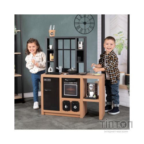 Ігровий набір Smoby Інтерактивна кухня Лофт із кавоваркою, аксесуарами та звуковим ефектом (312600)