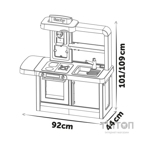 Ігровий набір Smoby Інтерактивна кухня Тефаль Еволюшн із регулюванням висоти та аксесуарами (312308)
