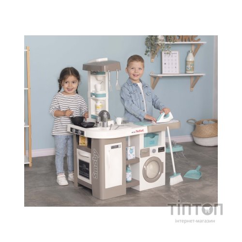 Ігровий набір Smoby Інтерактивний набір 2 в 1 Тефаль Кухня + Пральня (311050)