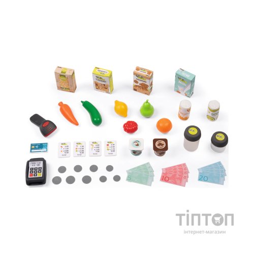 Ігровий набір Smoby Інтерактивний супермаркет Фреш з кошиком та сканером зі світловими та звуковими ефектами (350233)