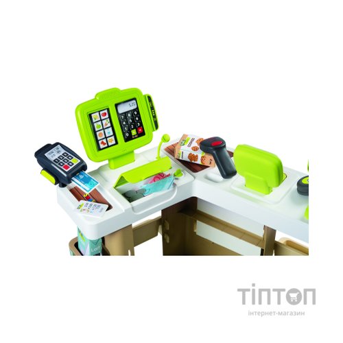 Ігровий набір Smoby Інтерактивний супермаркет Фреш з кошиком та сканером зі світловими та звуковими ефектами (350233)