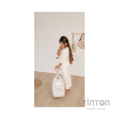 Ігровий набір Smoby Toys Baby Nurse Розкладна валіза 3 в 1 Сіро-рожевий (220374)