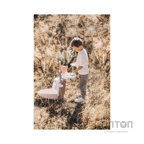 Ігровий набір Smoby Toys Baby Nurse Розкладна валіза 3 в 1 Сіро-рожевий (220374)