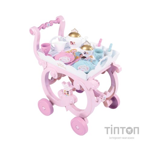 Ігровий набір Smoby Візок Дісней Принцеси зі знімним підносом із сервізом 17 аксесуарів (312502)