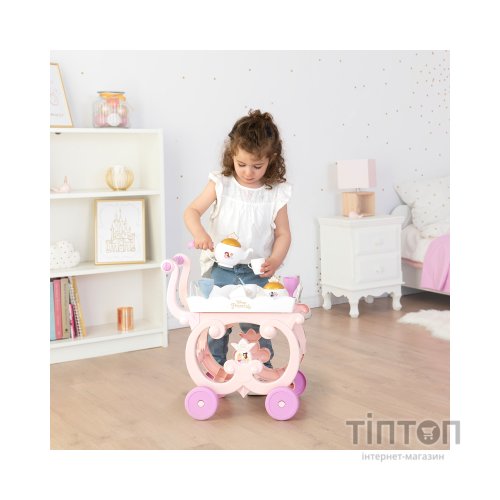 Ігровий набір Smoby Візок Дісней Принцеси зі знімним підносом із сервізом 17 аксесуарів (312502)