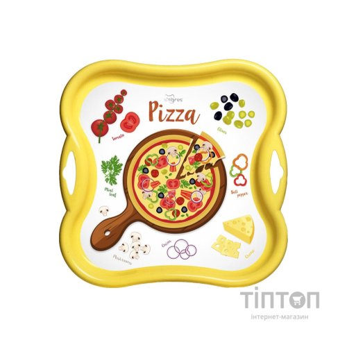 Ігровий набір Tigres набір посуду столовий Піца на підносі білий (39896)