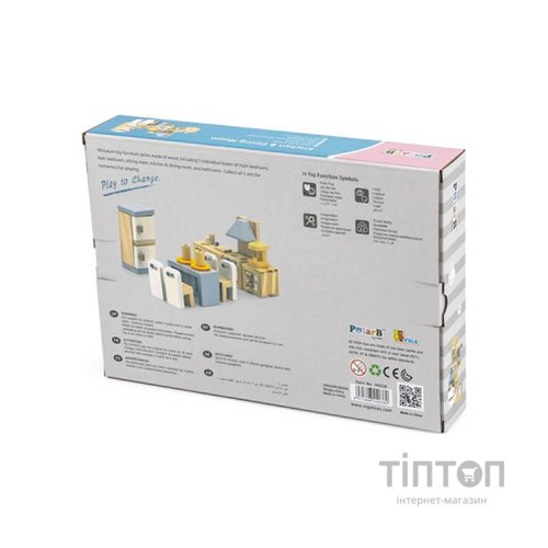 Ігровий набір Viga Toys Дерев'яні меблі для ляльок PolarB Кухня і їдальня (44038)