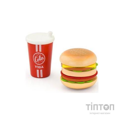 Ігровий набір Viga Toys Гамбургер і кола (51602)