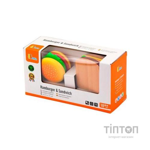 Ігровий набір Viga Toys Гамбургер і сендвіч (50810)
