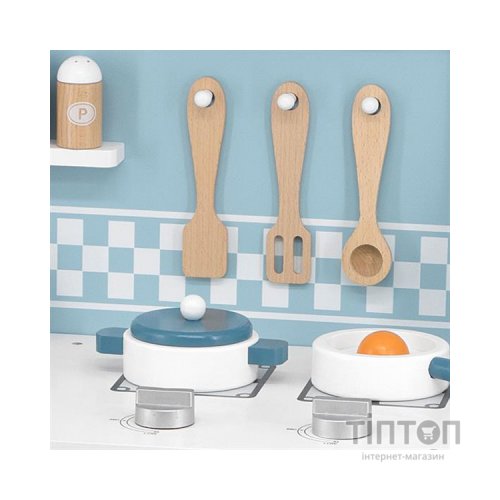 Ігровий набір Viga Toys кухня з дерева з аксесуарами PolarB блакитна (44047)