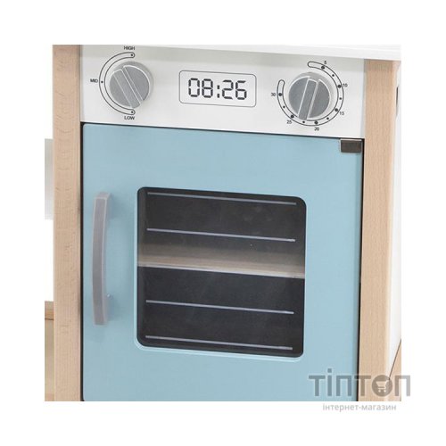 Ігровий набір Viga Toys кухня з дерева з аксесуарами PolarB блакитна (44047)