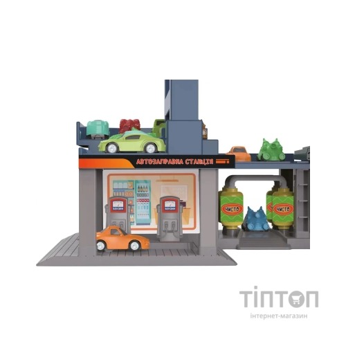 Ігровий набір ZIPP Toys Dino автотрек-міська розв'язка електричний, 8 машинок (6603A)